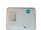 Lacoste 100% Cotton Percale 4-piece White QUEEN Sheet Set 2-Pillow Cases NWT