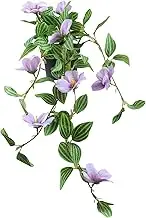 Artificial Ivy Hanging Plant with Flowers 3D Realistic Faux Greenery Fake Ivy Leaves UV Resistant Textured Floral Vine for Indoor Outdoor Wall Garden Home Decor