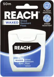 REACH Dental Floss Waxed X 50 Metres, White