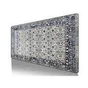 Anymob Mouse Pad Light gray 400X700X2MM Vintage Persian Rug Bohemian Gaming Computer Mouse Pad