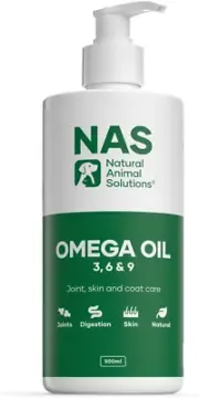 Omega Oil for Dogs & Cats Omega 3, 6 & 9 Fish Oil Supplement, 500ml for Joints