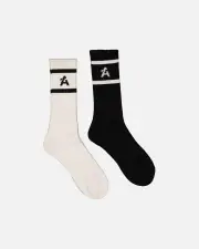 [The Anti Order] The Anti Order A Crew Socks 2 Pack Black - Size ONE ONE Black