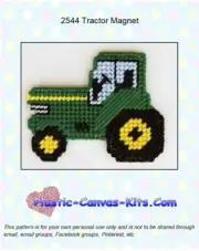 Tractor Magnet - Plastic Canvas Pattern or Kit