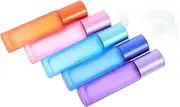 Ipetboom 10Pcs Glass Roller Bottles for Essential Oils Perfume Thick Frosted Design Refillable Portable for Travel Aromatherapy and Makeup Storage