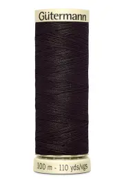 Gutermann Sew-all Thread 100m #682 ULTRA DARK BROWN, 100% Polyester