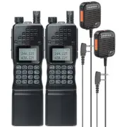 2Pcs Baofeng AR-152 15W V/UHF Tactical Two Way Radio Walkie Talkie & Speaker Mic