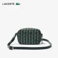 在飛比找momo購物網優惠-【LACOSTE】包款-日常生活拼接字母印花斜背包(綠色)