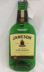 Melted flat fused Jameson Liquor Bottle
