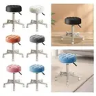 Work Massage Stools Task Chair Drafting Bar Stool with Wheels PU Leather Round