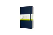 Moleskine Classic Hardcover Writing Notebook Expanded Plain Sapphire Blue Large