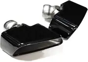 1 Pair Car Accessories Exhaust Tip Compatible For BMW G30 G31 525i 530i 304 Stainless Steel Car Exhaust Tip Square Muffler Tip TailTip(Black)