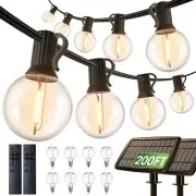 addlon 200FT(2 Pack*100FT) Solar String Lights Outdoor Waterproof with Remote,