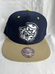 NEW VTG 2015 Michigan Wolverines Mitchell & Ness Buckle Back VTG Logo Hat * OSFM