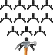 [LITGURU] Tool Hook for Lifetime Shed Accessories: 12 Pcs ABS Storage Shed Hooks for Electric Hand Gardening Tools - Does Not Work on Horizontal Siding Sheds - Black