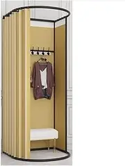 Dressing Room Clothing Store Fitting Room, Portable Dressing Room with Shading Curtain for Indoor Outdoor House Office Shopping Mall