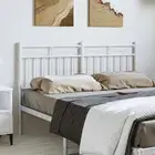 White Metal Headboard Double Bed 137cm Modern Design Bedroom Furniture