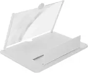 NUOBESTY Creative Mobile Phone Screen Magnifier Radiation Video Amplifier Compact Lightweight Phone Stand Holder for Enhanced Movie Watching Experience White