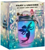 Make Your Own Unicorn & Fairy Lantern Jar Night light Arts and Crafts for Kid...