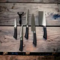 在飛比找蝦皮購物優惠-現貨  Bass  百年工藝 不銹鋼廚 刀具組 六件組