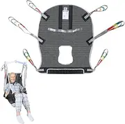 6 Point Universal Full Body Patient Lift Sling,Breathable Mesh & Commode Opening,Fit for Hoists Safe Weight Capacity of 500 lbs