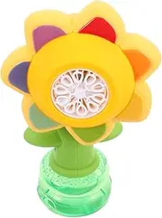 BRIGHTFUFU Rechargeable Flower Bubble Machine Lightweight Handheld Blower with Adjustable Settings for Outdoor Parties Birthdays and Summer for Vibrant