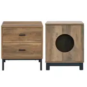 Beside Table and Pet Cat Litter Box Enclosure Cabinet - Stylish Storage for Modern Homes