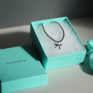 [二手] Tiffany & Co 蝴蝶結純銀串珠手鍊 經典百搭