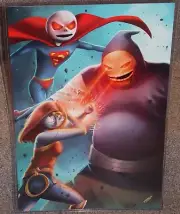 Jack & Sally vs Oogie Boogie DC Glossy Art Print 11 x 17 In Hard Plastic Sleeve