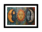 Sun Moon Framed Print Print