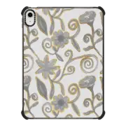 iPad 10.9-inch (10th gen) iPad Impact Case Abstract gray black gold watercolor floral