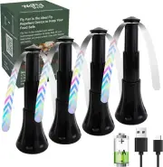 Fly Fans for Tables 4 Pack Adjustable for Outdoor or Indoors USB or Batteries Po