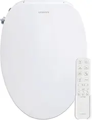 UYXMTPY Elongated Electronic Bidet Toilet Seat with Wireless Remote Control,Heated Toilet Seats Smart Bidet, Warm Air Dryer,Temperature Controlled Wash and Soft-close Functions (TE001-116)
