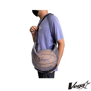 Vega 單顆籃球斜背包 可提可背 拉鍊設計 球類收納袋 籃球背帶 籃球袋 籃球 1入球袋 透氣網袋 (7折)