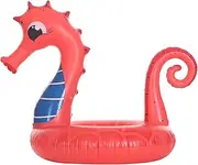 Swimming Floaty Red Seahorse Shap Pool Float Auxiliary Swimming Creative Pool Floats Durable Recliner Chair Raft Floaties Swimming Ring Ergonomic LWX