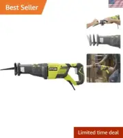 Versatile 12 Amp Reciprocating Saw with Accessories - Ideal for Any Surface
