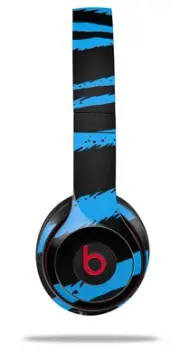 Skin Wrap for Beats Solo Wireless 2 3 4 Zebra Blue SKIN ONLY