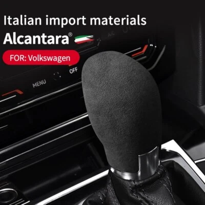 Alcantara Gear Shift Head Knob Cover Trim For Volkswagen passat Polo CC Touran