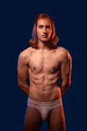 [M374] Male Model Showing Off Body To Viewer Fine Art Hunky Physique