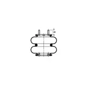 Triangle Suspension AS-4539 Triangle Air Spr Double Conv., Triangle Bellows #