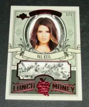 2018 Benchwarmer VAL KEIL Hot For Teacher LUNCH MONEY Red Foil #1/1 Playboy CSI