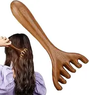 Scalp Massaging Comb, Heads Massage Comb, 6 Teeth Meridian Massage Comb Brush, Wooden Massage Comb for Women Men Hair Growth
