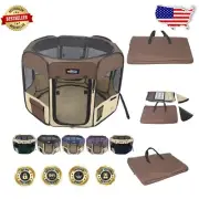 Quality Assured Pet Enclosure - 52'' Soft Playpen for Dogs, Cats, and Rabbits
