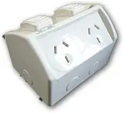 Crown Weatherproof 2 GPO Power Point Waterproof 10A IP53 Double SAA