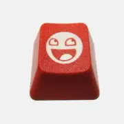 Red Awesome Face Doubleshot Cherry MX Custom Keycap