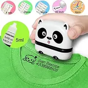 Ogelz The Name Stamp for Clothes Kids Clothing Custom Personalized Name Stamp Daycare Stickers Tag Label Preschool Nursing Home Washable Dryer Safe Animal (Panda Ink)