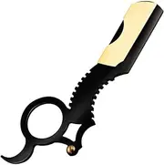 Finger Razor Blade Single Barber Throat Straight Barber Finger Razor for Hair Straight Edge Shaving Straight Razor Blade Holder B/