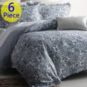 Onkaparinga Sarina 6 Pieces KING Bed Cover Set Delicate Moroccan pattern print