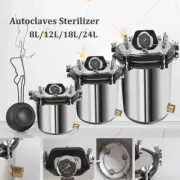 8/12/18/24L Autoclave Sterilizer Dental Medical Lab Equipment Stainless Steel CE