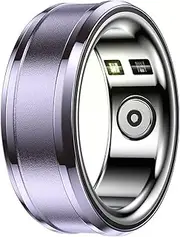 Smart Multifunctional Ring, Smart Wearable Ring Health Heart Rate Monitor,Activity Tracking, Heart Rate Monitor, Sleep Monitor, Pedometer, Blood Oxygen, Body Temperature (Color : Purple, Size : 9)