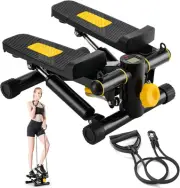 Mini Stepper with Resistance Bands, Portable Stair Stepper Machine - 400LBS Load